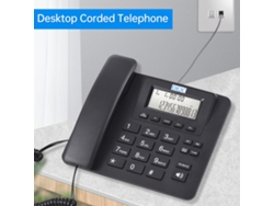 Teléfono Fijo Con Botones Grandes, Memoria De Un Tono Y 8 Melodías Para Personas Mayores Y Hoteles.
