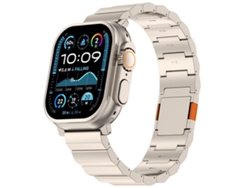 Correa XIAOMOYU de aleación de titanio para Apple Watch de 42/41/40/38 mm con cierre magnético - Naranja