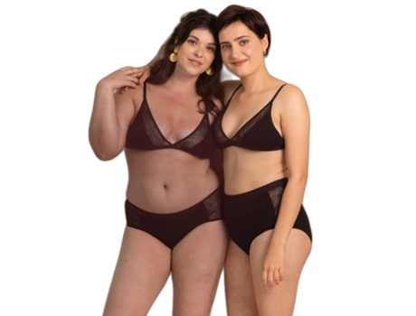 Bragas de Mujer OLLY Cintura Alta Savannah Negro (XS)