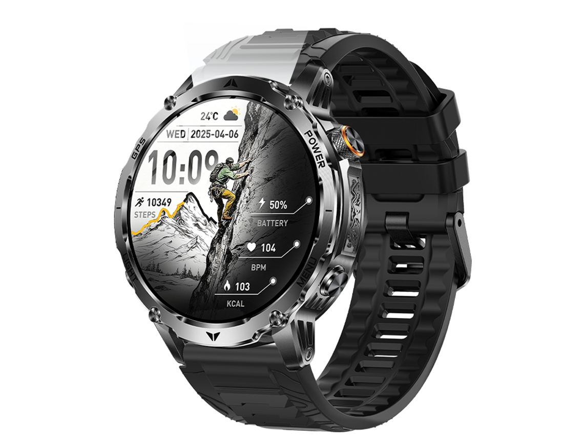Smartwatch Ak102 (1100 Mah - Gps - Brújula - Llamadas Bluetooth - Ip68 - Negro)