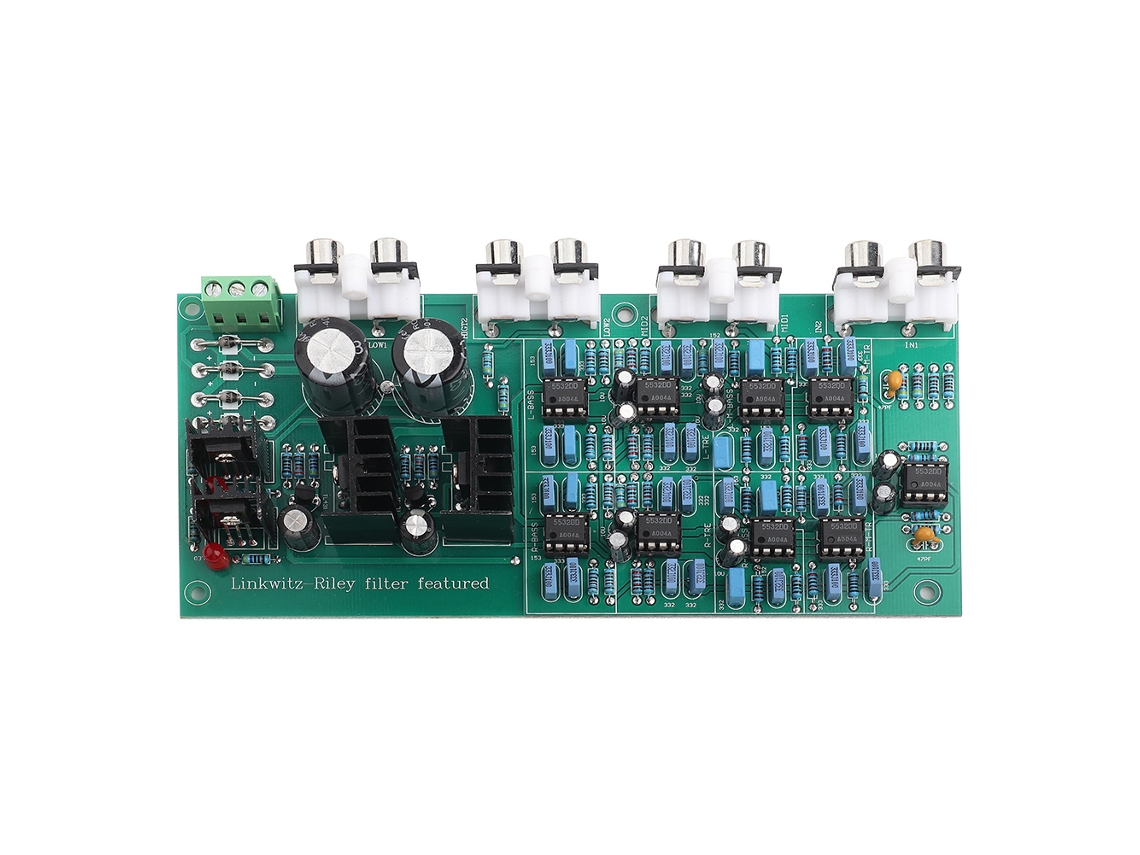 Placa Divisora De Frecuencias Linkwitz-riley 3 Vías 6 Canales 310hz/3.1khz Con Ne5532