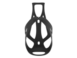 Portabotellas para bicicleta con sistema de sujeción seguro, accesorio de ciclismo negro, sin marca.