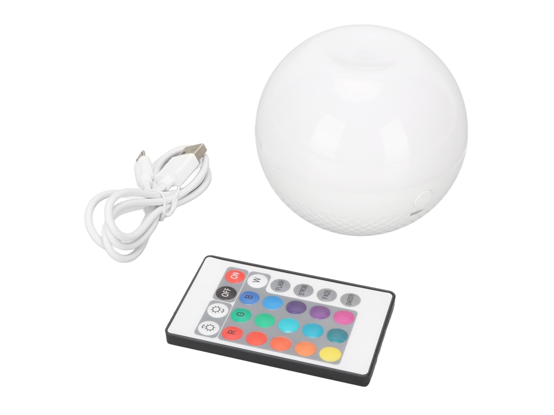 Lámpara nocturna RGB con control remoto y táctil para la mesita de noche.