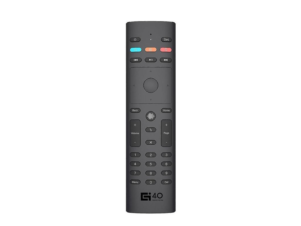 Mando A Distancia Inteligente G40s Con Control Remoto Inalámbrico, Control Por Voz, Giroscopio De 2,4 Ghz, 34 Teclas Y Aprendizaje Por Infrarrojos Para Apple Tv, Roku Y Android Tv Box.