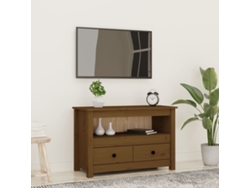 Mueble Tv 79 x 35 x 52 cm Madera de Pino Macizo Marrón Miel-Derivados