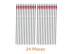 Flechas de carbono, juego mixto, plumas de TPU, rojas, 24 piezas OEM