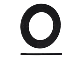Relaxdays Marco Diana R7, Anillo Protector De 4 Piezas, Dart Catchring, De Pared, Para 45 Cm, Goma Eva, Ø 72 Cm, Negro