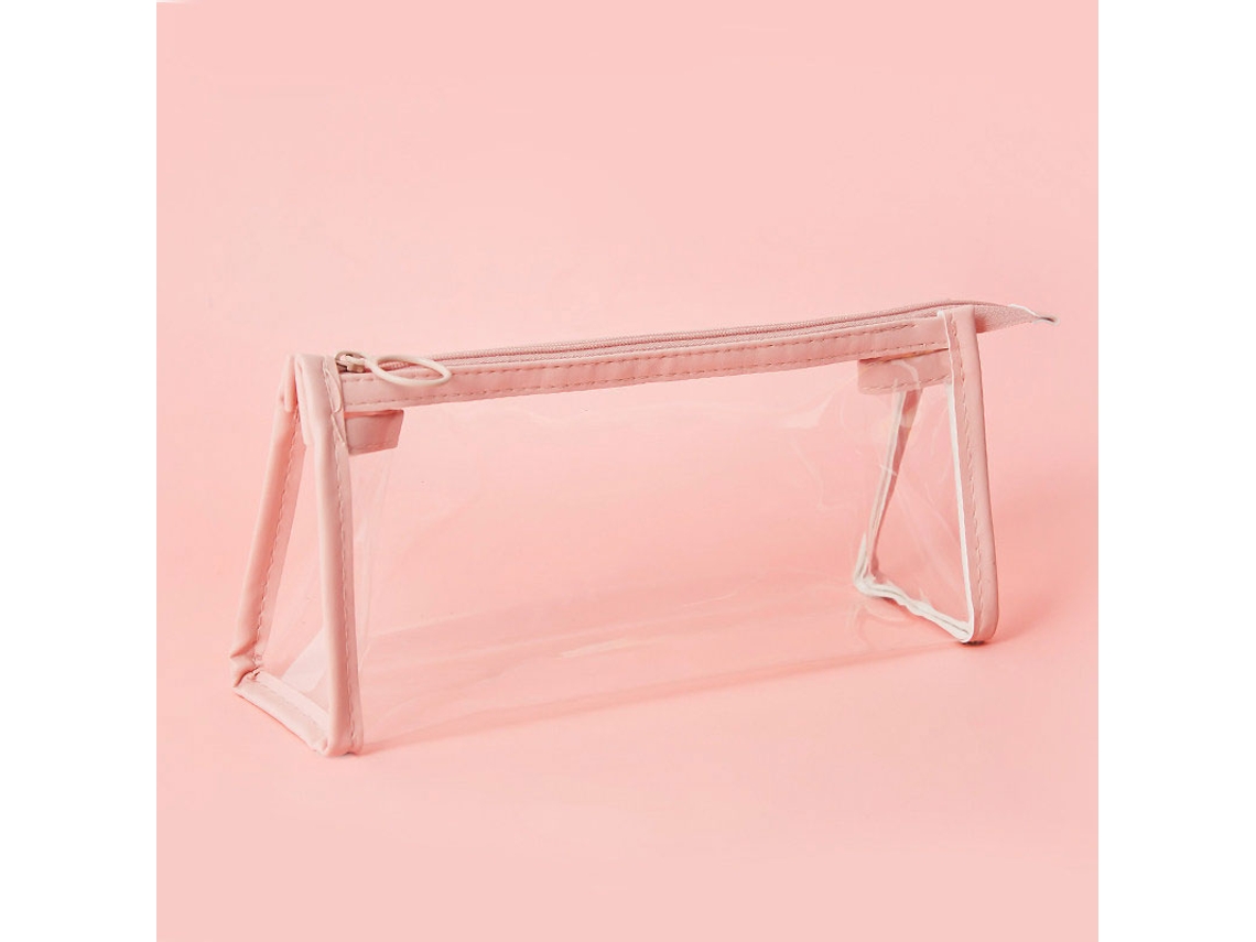 (rosa) Lindo Estuche Para Lápices, Con Cremallera, Útiles Escolares, Caja De Cartón, Papelería, Adorable