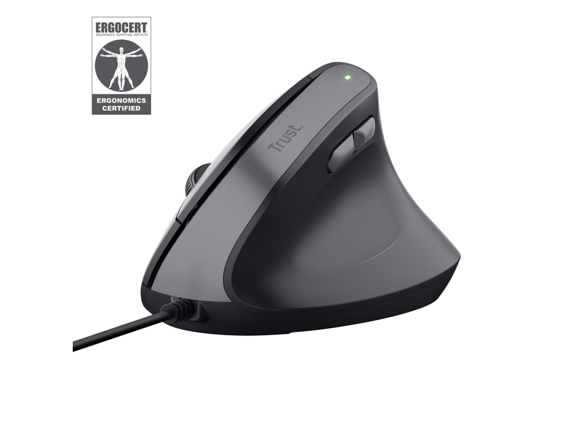Ratón ergonómico TRUST Bayo II (2400 DPI - Negro)