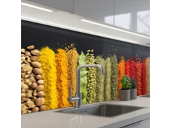 Salpicaderos De Cocina Especias - Hierbas - Empleo - Rainbow 150x60 Cm
