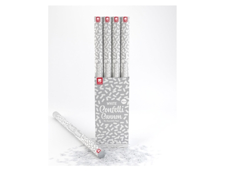 Confettis SMIFFY'S Cañón biodegradable blanco 80 cm