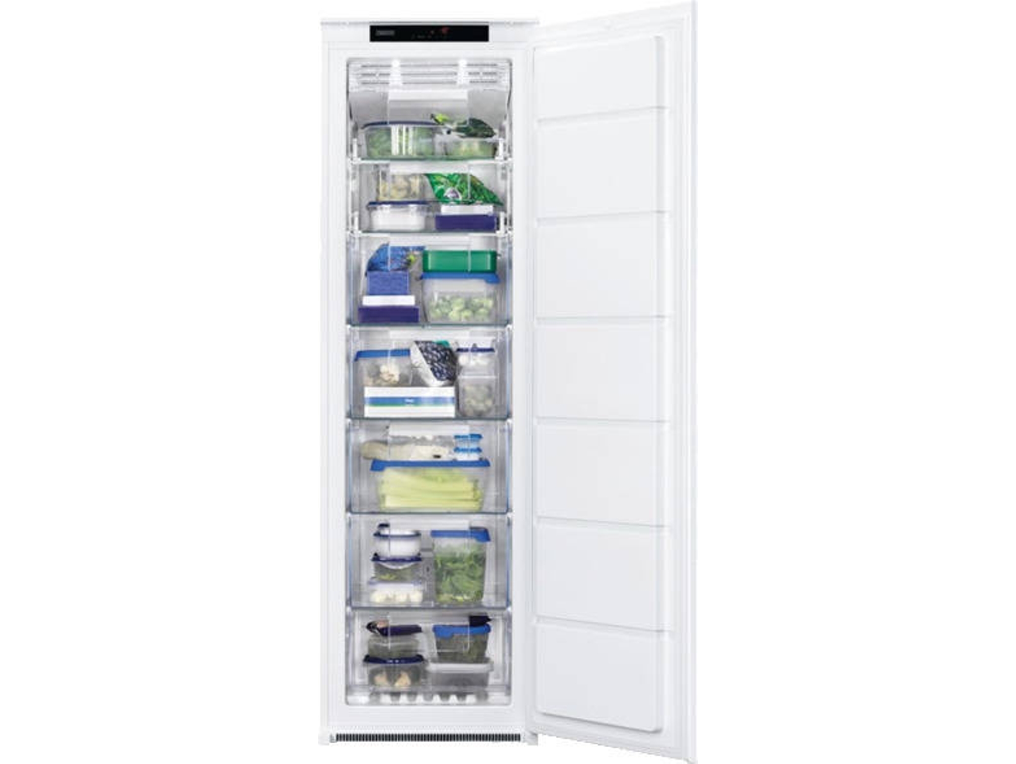 Congelador Vertical Integrable ZANUSSI ZUNN18FS1 (No Frost - 177.2 cm - 204 L - Blanco)