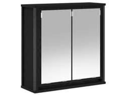 Maison Exclusive - Mueble De Baño De Pared Con Espejo Roble Negro 60x21x60 Cm