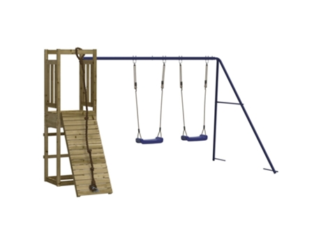 vidaXL Parque infantil de exterior madera de pino impregnada