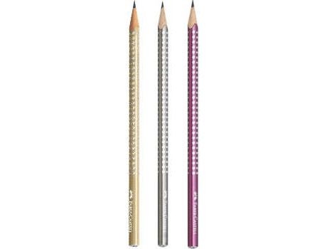 Lápiz de Grafito FABER-CASTELL Sparkle (Multicolor - 3 Und)