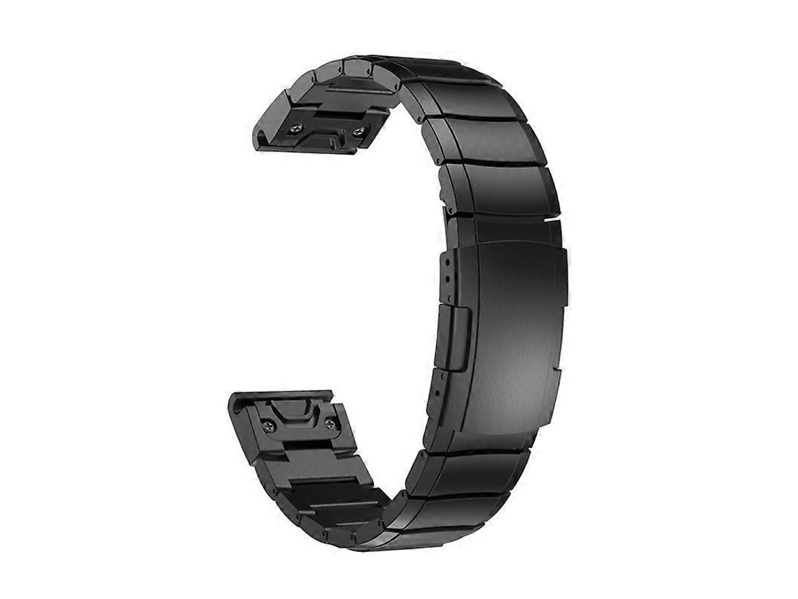 Correa de acero inoxidable para Garmin Fenix ​​3, Fenix ​​3 HR, Fenix ​​5x, Fenix ​​6x, color negro