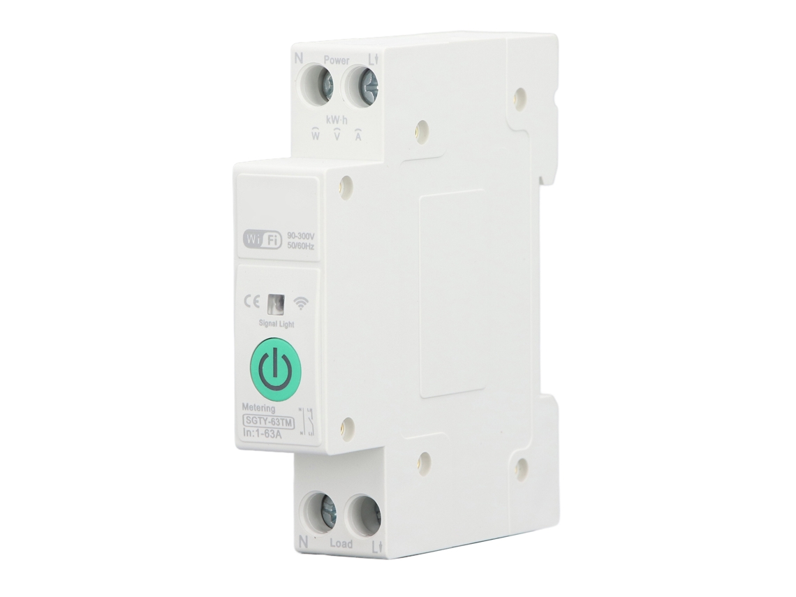 Veloriskku-interruptor Inteligente De Circuito Com Wifi Controle Por Voz Monitoramento De Consumo Temporizador Ac90-300v 63a
