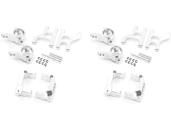 4x Conjunto De Brazo De Suspensión Con Cubo De Dirección Y Frontal Metálico Para Coche A Escala 1/10