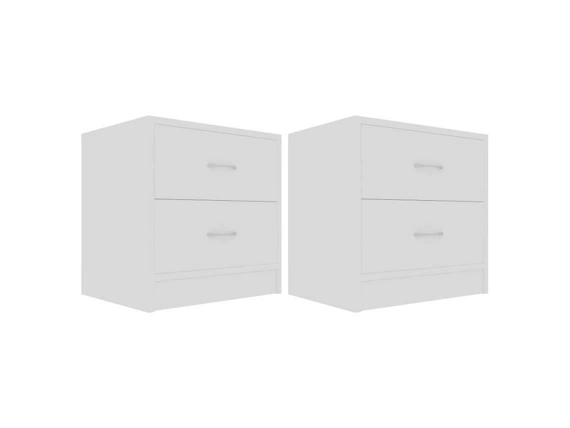 Juego de 2 mesitas de noche de madera blanca 40x30x40 cm MAISON EXCLUSIVE