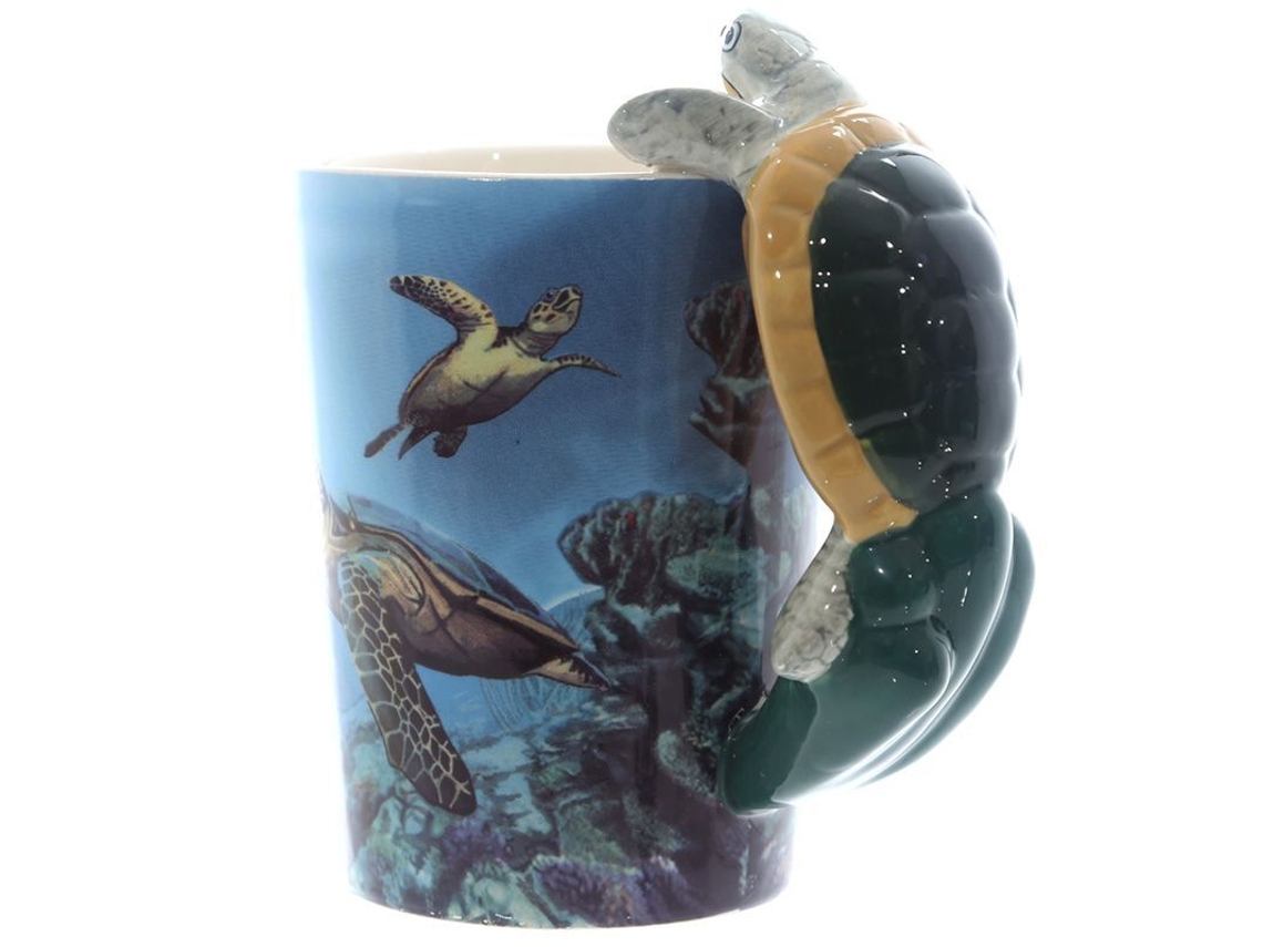 Taza con asa decorada Tortue Animal Marin et Mer & Vie Marine PUCKATOR