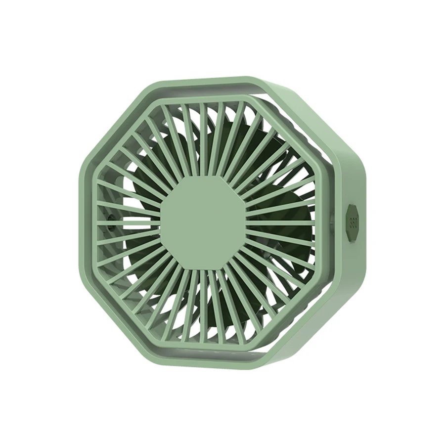 Ventilador De Sobremesa Usb (verde Claro), Ventilador Portátil Con Enchufe, Tres Velocidades De Viento Ajustables, Rotación Manual De 360°.