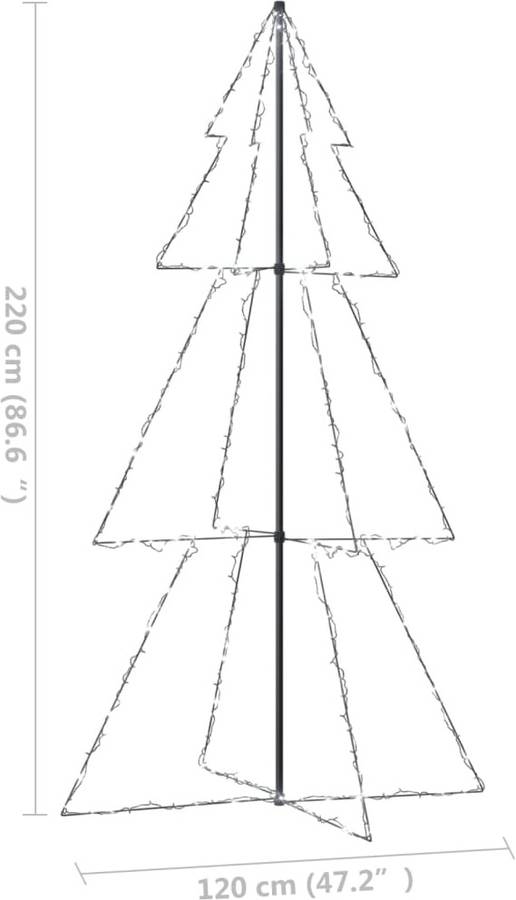 Árbol de Navidad VIDAXL con LED (Verde - 120x220 cm)