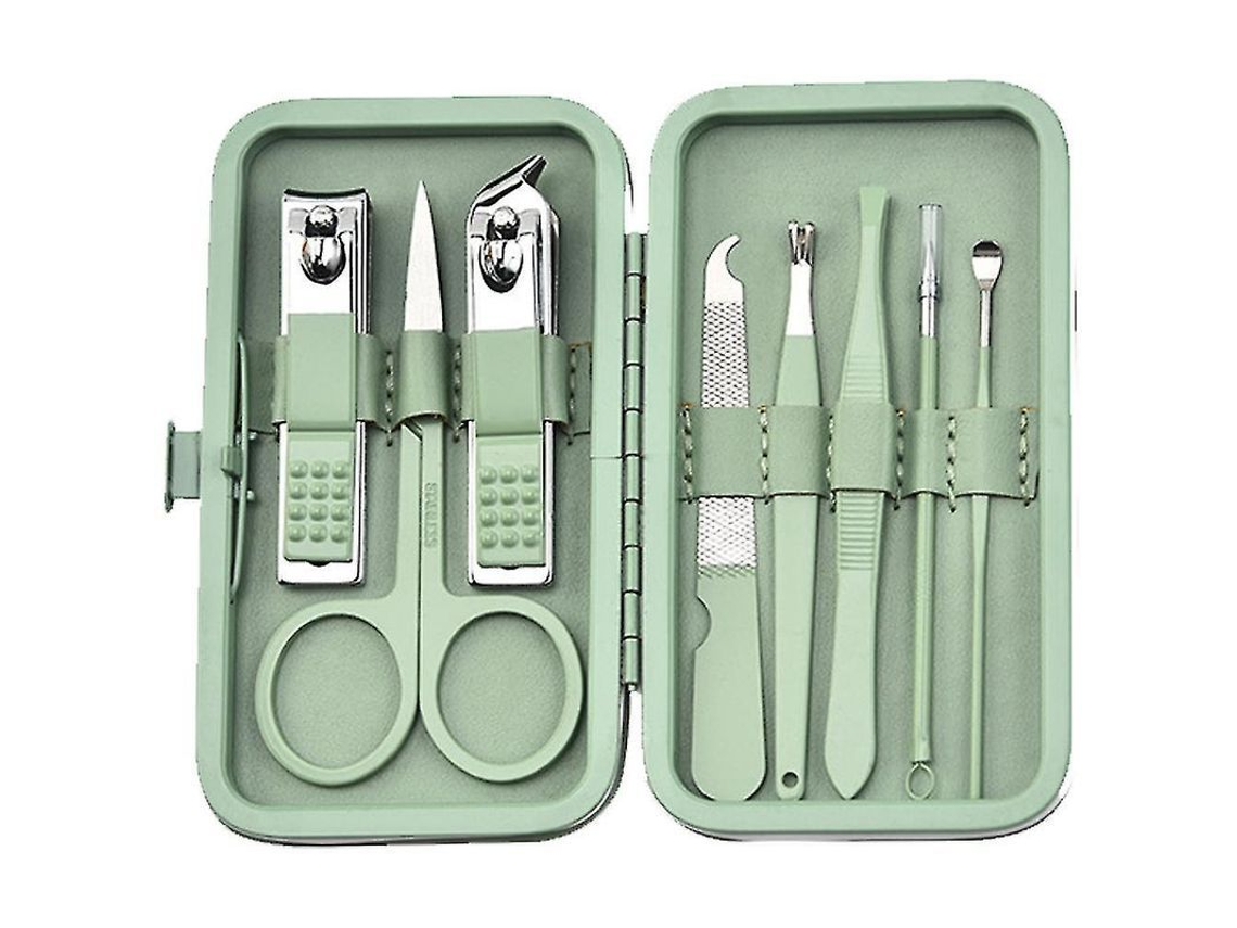 Kit De Manicura Y Pedicura Con 8 Herramientas De Acero Inoxidable, Portátil Para Viajes Y Cuidado Diario.