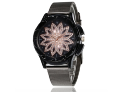 Elegante Reloj De Pulsera Unisex Con Correa Metálica Y Esfera Redonda De Cuarzo.