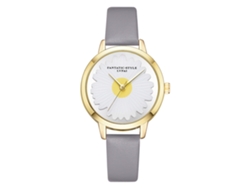 Elegante Reloj De Pulsera De Cuarzo Para Mujer De Estilo Casual Con Correa De Pu Gris Lvpai
