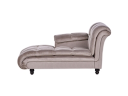 Chaise longue BELIANI Lormont de Poliéster Marrón 141x70x76