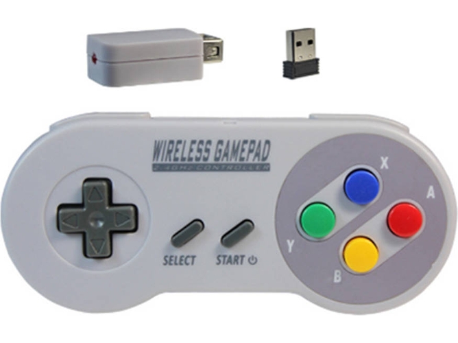 Mando para Snes/Sfc WJS 840079221056 (Inalámbrico - Recargable Botón Multicolores)