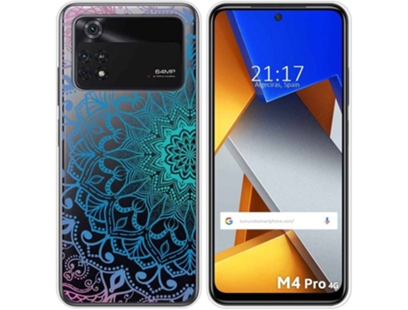 Carcasa para Xiaomi Poco M4 Pro 4G TUMUNDOSMARTPHONE Dibujos Transparente Mandala Multicolor