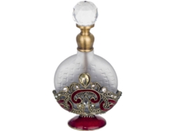 Botella Perfume Dorado de Metal 9X3X5cm Aceite Esencia
