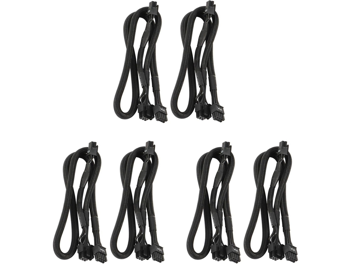 Paquete de 6 cables VGA PCIe duales de 8 pines para Supernova G2 G3 G5 P2 T2 GS G+ 650 750 850 1000 SFUSHOS