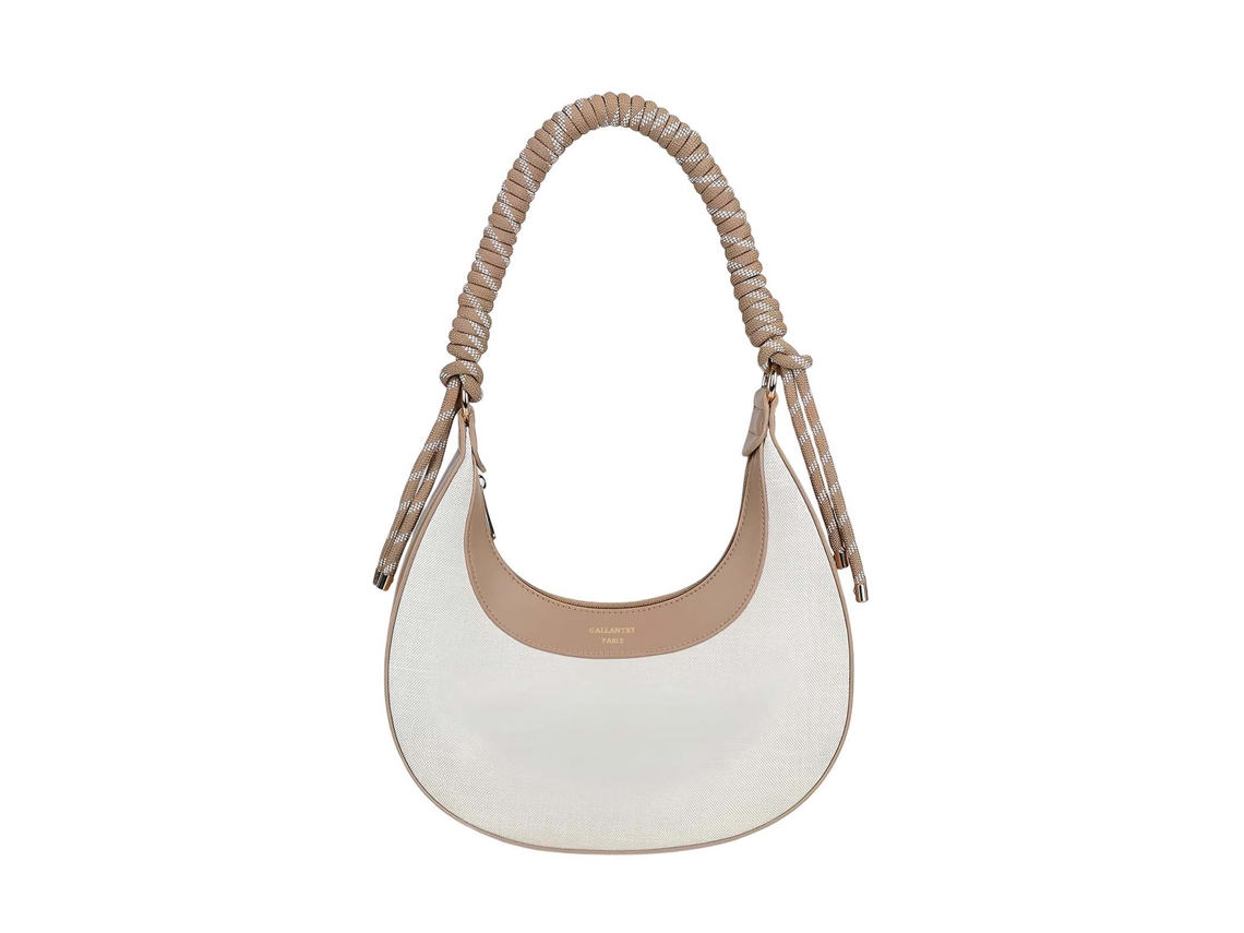 Bolso De Mano Hobo Para Mujer Colección Vena De Lona Con Asa Trenzada Chic