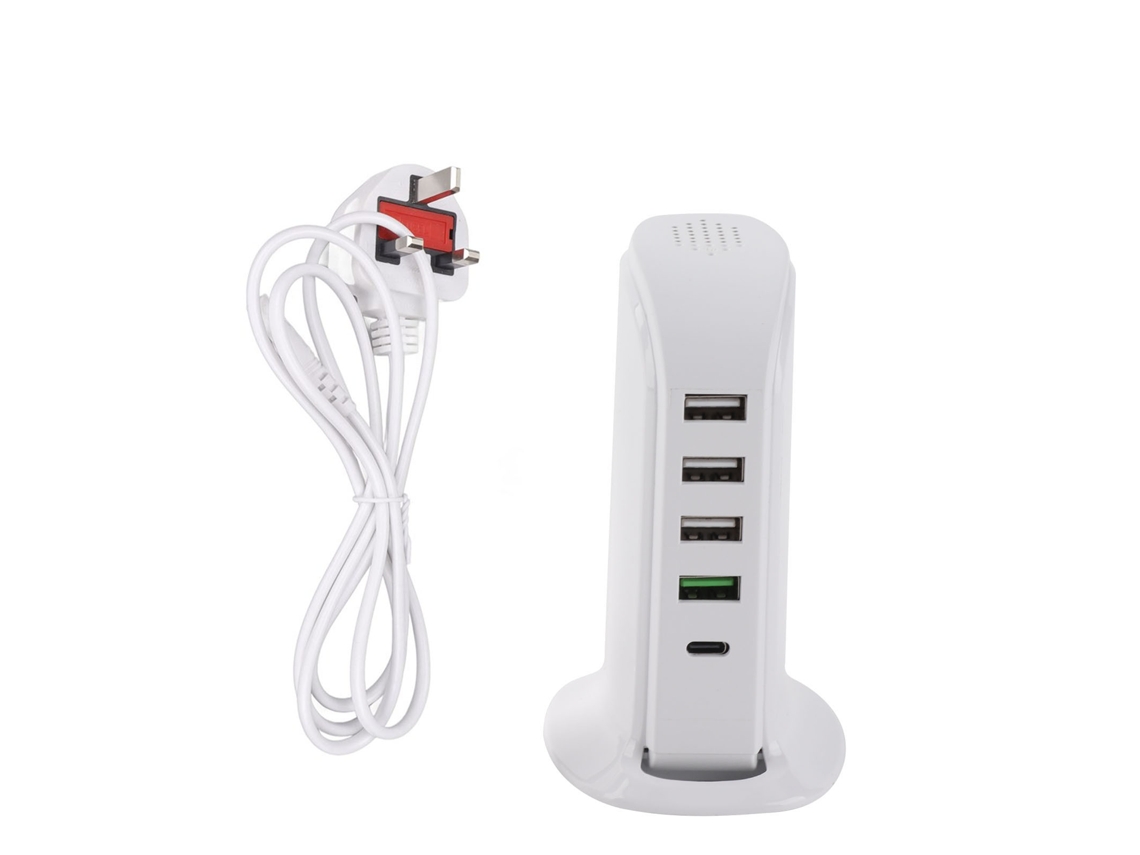 Base De Carga Para Teléfono Adaptador Estación De Carga Usb Torre De Carga Rápida De Múltiples Puertos Conector Uk