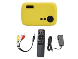 Projetor Portátil Mini M24 Som Surround 360 Graus Home Theater Vídeo 100‑240v Amarelo Plug Us