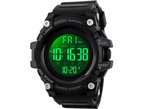 VEANXIN 50M Reloj de pulsera para hombre con alarma de mano LED resistente al agua-Camuflaje rojo