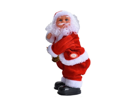 Elkuaie Adornos navideños sacudiendo el culo música eléctrica Adornos de muñecos de Papá Noel Regalos de Navidad