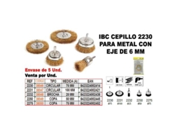 Ibc 2-250 cepillo metal   50mm copa   eje 6