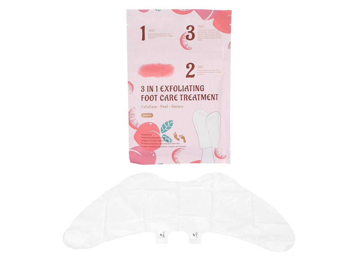 Máscara Exfoliante Para Pies 3 En 1: Tratamiento Hidratante Y Exfoliante Con Extractos Naturales