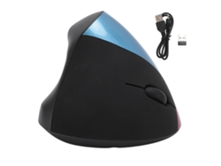 Ratón Vertical Inalámbrico Ergonómico Recargable Con 3 Niveles De Dpi Ajustables (800, 1200, 1600) Para Usuarios Diestros - Azul