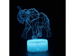 Lámpara de noche con ilusión 3D, 7 colores, interruptor táctil y alimentación USB, Siurn (my 465)
