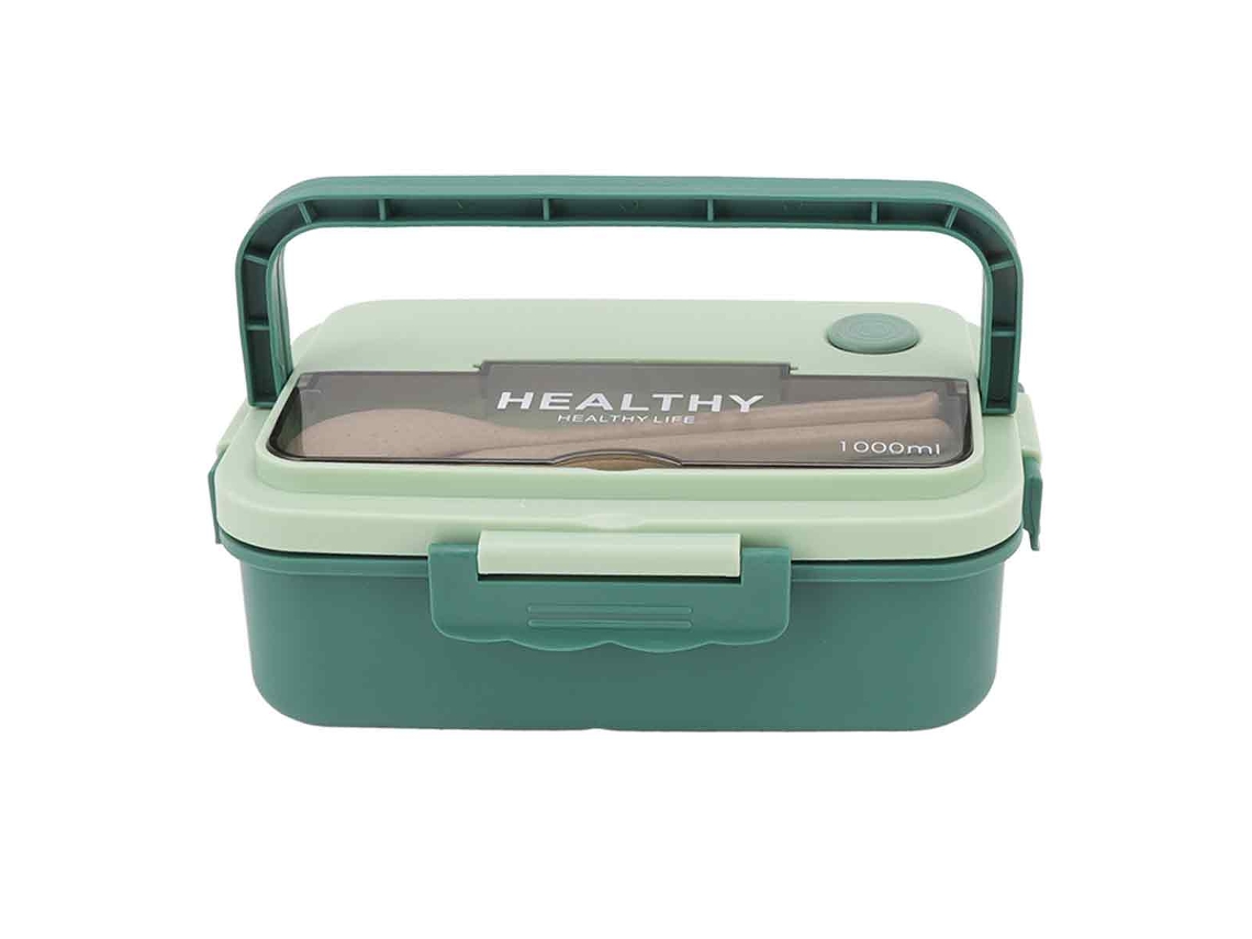 MEOIRUERY Bento Box Plástico 3 Compartimentos 1000ml Apto para Microondas para Niños Adultos Estudiantes Trabajadores