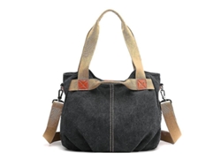 Bolso de hombro grande informal de lona para mujer | Sin marca