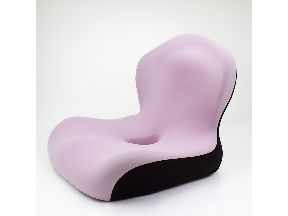 Cojín De Asiento Ergonómico De Espuma Viscoelástica Con Respaldo Para Oficina, Alivia La Ciática (seda Hielo/rosa) Gertiz