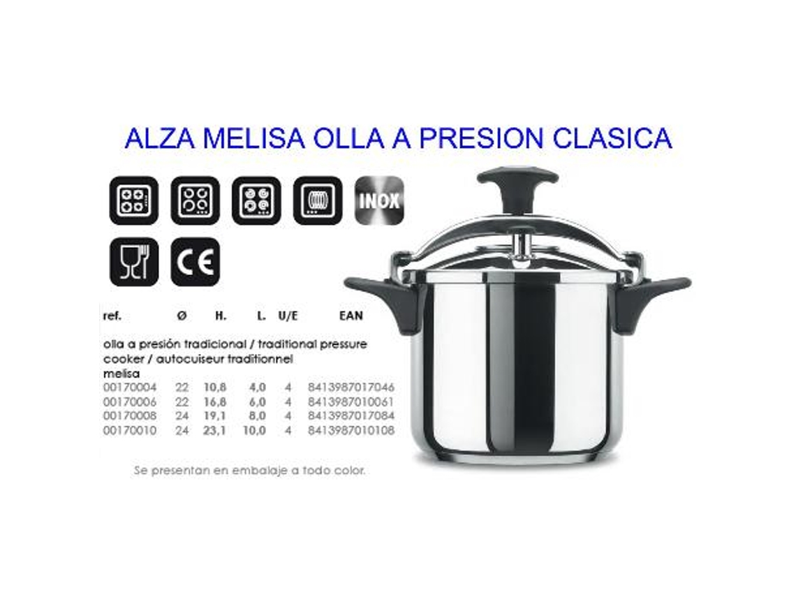 Alza melisa olla expres tradicional clasica   6 litros 0017006