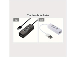 Concentrador USB 2.0 compacto de 4 puertos, adaptador portátil. Vayotoy