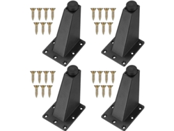 2026-6 Patas De Mueble Ajustables, Patas De Mesa De Metal Negro Para Mesa Armarios Cocina Sofá Escritorio, 92mm