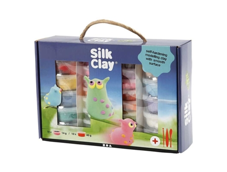 Plastilina CREOTIME Set Modelado Arcilla Seda Colores Surtidos 31 Unidades